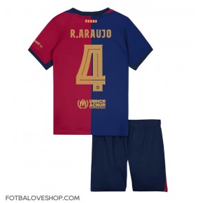 Barcelona Ronald Araujo #4 Dětské Domácí Dres 2024-25 Krátký Rukáv (+ trenýrky)