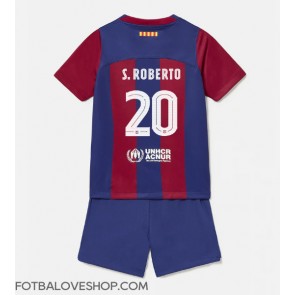Barcelona Sergi Roberto #20 Dětské Domácí Dres 2023-24 Krátký Rukáv (+ trenýrky)