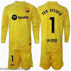 Barcelona Ter Stegen #1 Brankářské Dětské Domácí Dres 2024-25 Dlouhý Rukáv (+ trenýrky)