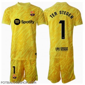 Barcelona Ter Stegen #1 Brankářské Dětské Domácí Dres 2024-25 Krátký Rukáv (+ trenýrky)