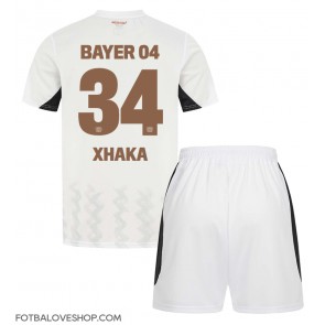 Bayer Leverkusen Granit Xhaka #34 Dětské Venkovní Dres 2024-25 Krátký Rukáv (+ trenýrky)