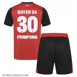 Bayer Leverkusen Jeremie Frimpong #30 Dětské Domácí Dres 2024-25 Krátký Rukáv (+ trenýrky)