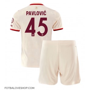 Bayern Munich Aleksandar Pavlovic #45 Dětské Alternativní Dres 2024-25 Krátký Rukáv (+ trenýrky)