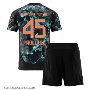 Bayern Munich Aleksandar Pavlovic #45 Dětské Venkovní Dres 2024-25 Krátký Rukáv (+ trenýrky)