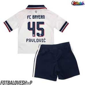 Bayern Munich Aleksandar Pavlovic #45 Dětské Venkovní Dres 2026-27 Krátký Rukáv (+ trenýrky)