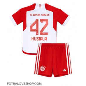 Bayern Munich Jamal Musiala #42 Dětské Domácí Dres 2023-24 Krátký Rukáv (+ trenýrky)