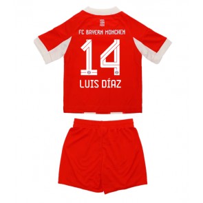Bayern Munich Luis Diaz #14 Dětské Domácí Dres 2025-26 Krátký Rukáv (+ trenýrky)