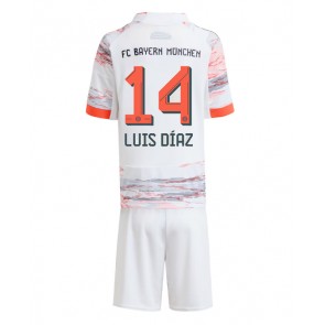 Bayern Munich Luis Diaz #14 Dětské Venkovní Dres 2025-26 Krátký Rukáv (+ trenýrky)