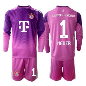 Bayern Munich Manuel Neuer #1 Brankářské Dětské Alternativní Dres 2025-26 Dlouhý Rukáv (+ trenýrky)