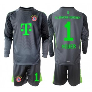 Bayern Munich Manuel Neuer #1 Brankářské Dětské Venkovní Dres 2025-26 Dlouhý Rukáv (+ trenýrky)