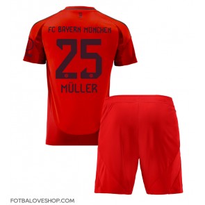 Bayern Munich Thomas Muller #25 Dětské Domácí Dres 2024-25 Krátký Rukáv (+ trenýrky)