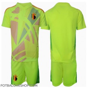 Belgie Brankářské Dětské Venkovní Dres ME 2024 Krátký Rukáv (+ trenýrky)