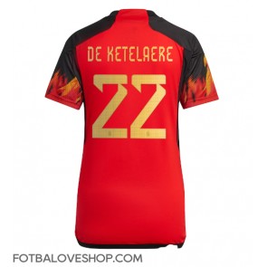 Belgie Charles De Ketelaere #22 Dámské Domácí Dres MS 2022 Krátký Rukáv