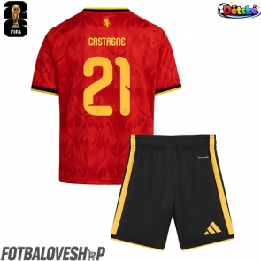 Belgie Timothy Castagne #21 Dětské Domácí Dres MS 2026 Krátký Rukáv (+ trenýrky)