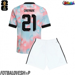 Belgie Timothy Castagne #21 Dětské Venkovní Dres MS 2026 Krátký Rukáv (+ trenýrky)