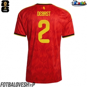 Belgie Zeno Debast #2 Domácí Dres MS 2026 Krátký Rukáv