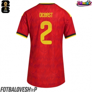 Belgie Zeno Debast #2 Dámské Domácí Dres MS 2026 Krátký Rukáv