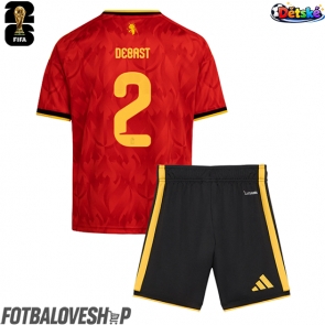 Belgie Zeno Debast #2 Dětské Domácí Dres MS 2026 Krátký Rukáv (+ trenýrky)