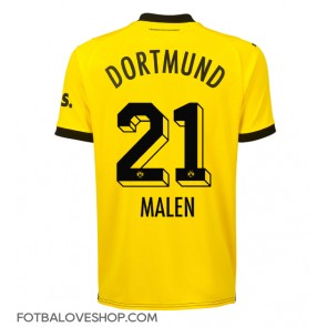Borussia Dortmund Donyell Malen #21 Domácí Dres 2023-24 Krátký Rukáv