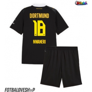 Borussia Dortmund Ethan Nwaneri #18 Dětské Venkovní Dres 2026-27 Krátký Rukáv (+ trenýrky)