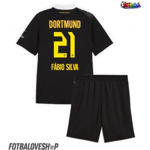 Borussia Dortmund Fabio Silva #21 Dětské Venkovní Dres 2026-27 Krátký Rukáv (+ trenýrky)