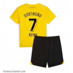 Borussia Dortmund Giovanni Reyna #7 Dětské Domácí Dres 2023-24 Krátký Rukáv (+ trenýrky)