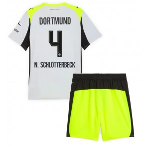 Borussia Dortmund Nico Schlotterbeck #4 Dětské Venkovní Dres 2025-26 Krátký Rukáv (+ trenýrky)