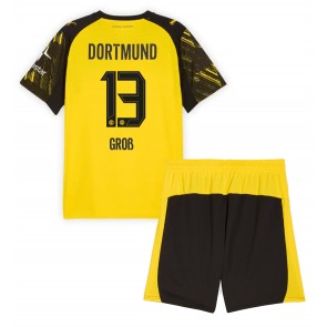 Borussia Dortmund Pascal Gross #13 Dětské Domácí Dres 2025-26 Krátký Rukáv (+ trenýrky)