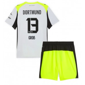 Borussia Dortmund Pascal Gross #13 Dětské Venkovní Dres 2025-26 Krátký Rukáv (+ trenýrky)
