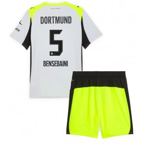 Borussia Dortmund Ramy Bensebaini #5 Dětské Venkovní Dres 2025-26 Krátký Rukáv (+ trenýrky)