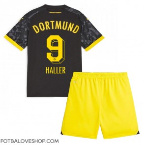 Borussia Dortmund Sebastien Haller #9 Dětské Venkovní Dres 2023-24 Krátký Rukáv (+ trenýrky)
