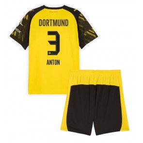 Borussia Dortmund Waldemar Anton #3 Dětské Domácí Dres 2025-26 Krátký Rukáv (+ trenýrky)