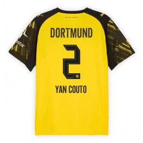 Borussia Dortmund Yan Couto #2 Domácí Dres 2025-26 Krátký Rukáv