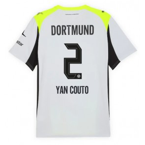 Borussia Dortmund Yan Couto #2 Venkovní Dres 2025-26 Krátký Rukáv