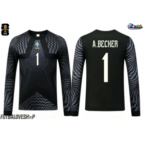 Brazílie Alisson Becker #1 Brankářské Domácí Dres MS 2026 Dlouhý Rukáv