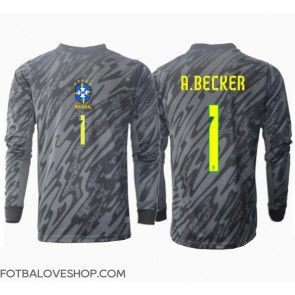 Brazílie Alisson Becker #1 Brankářské Venkovní Dres Copa America 2024 Dlouhý Rukáv