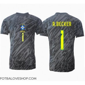 Brazílie Alisson Becker #1 Brankářské Venkovní Dres Copa America 2024 Krátký Rukáv