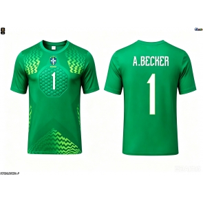 Brazílie Alisson Becker #1 Brankářské Venkovní Dres MS 2026 Krátký Rukáv