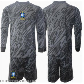 Brazílie Brankářské Dětské Venkovní Dres Copa America 2024 Dlouhý Rukáv (+ trenýrky)