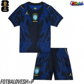 Brazílie Dětské Venkovní Dres MS 2026 Krátký Rukáv (+ trenýrky)