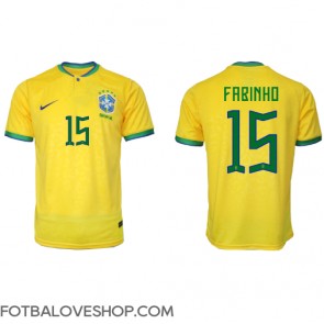 Brazílie Fabinho #15 Domácí Dres MS 2022 Krátký Rukáv