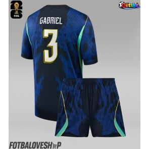 Brazílie Gabriel Magalhaes #3 Dětské Venkovní Dres MS 2026 Krátký Rukáv (+ trenýrky)