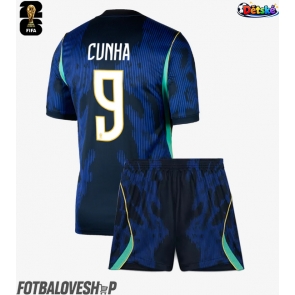 Brazílie Matheus Cunha #9 Dětské Venkovní Dres MS 2026 Krátký Rukáv (+ trenýrky)