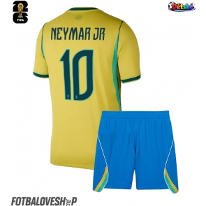 Brazílie Neymar Jr #10 Dětské Domácí Dres MS 2026 Krátký Rukáv (+ trenýrky)