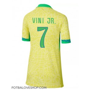 Brazílie Vinicius Junior #7 Dámské Domácí Dres Copa America 2024 Krátký Rukáv