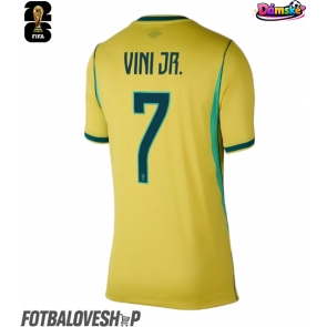 Brazílie Vinicius Junior #7 Dámské Domácí Dres MS 2026 Krátký Rukáv