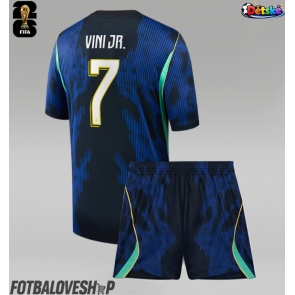 Brazílie Vinicius Junior #7 Dětské Venkovní Dres MS 2026 Krátký Rukáv (+ trenýrky)