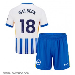 Brighton Danny Welbeck #18 Dětské Domácí Dres 2024-25 Krátký Rukáv (+ trenýrky)