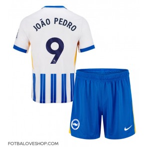 Brighton Joao Pedro #9 Dětské Domácí Dres 2024-25 Krátký Rukáv (+ trenýrky)