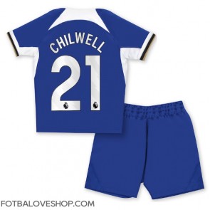 Chelsea Ben Chilwell #21 Dětské Domácí Dres 2023-24 Krátký Rukáv (+ trenýrky)
